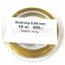 Sodrony - arany - 0.45mm - 10m