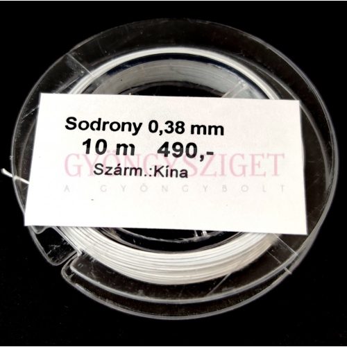 Sodrony - fehér - 0.38mm - 10m