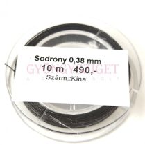 Sodrony - fekete - 0.38mm - 10m