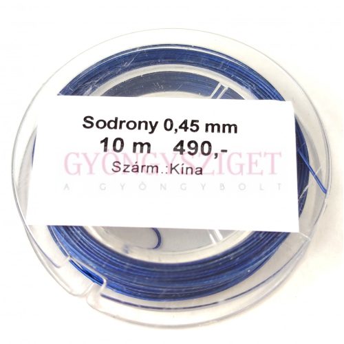 Sodrony - kék - 0.45mm - 10m
