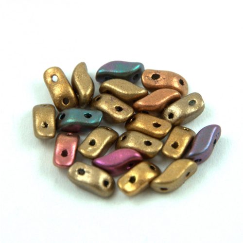 StormDuo - 2 hole bead – Ancient Gold - 3x7mm
