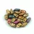 StormDuo - cseh préselt kétlyukú gyöngy – Ancient Gold - 3x7mm
