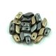 StormDuo - 2 hole bead – Matt Metallic Grey Iris - 3x7mm