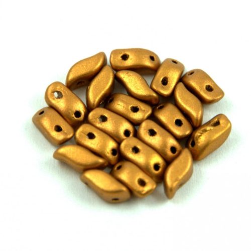 StormDuo - 2 hole bead – Brass Gold - 3x7mm