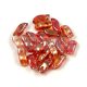 StormDuo - cseh préselt kétlyukú gyöngy - Crystal Peach AB Luster - 3x7mm