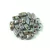 StormDuo - 2 hole bead - Chalk White Green Brown Luster - 3x7mm