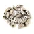 StormDuo - 2 hole bead - Jet Full Argent - 3x7mm