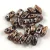 StormDuo - cseh préselt kétlyukú gyöngy - Jet Copper Tweedy - 3x7mm