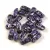 StormDuo - cseh préselt kétlyukú gyöngy - Jet Purple Tweedy - 3x7mm