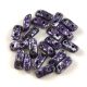 StormDuo - cseh préselt kétlyukú gyöngy - Jet Purple Tweedy - 3x7mm