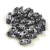 StormDuo - cseh préselt kétlyukú gyöngy - Jet Grey Tweedy - 3x7mm