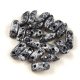 StormDuo - cseh préselt kétlyukú gyöngy - Jet Grey Tweedy - 3x7mm