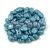 SuperUno gyöngy - 2.5x5mm - White Blue Luster