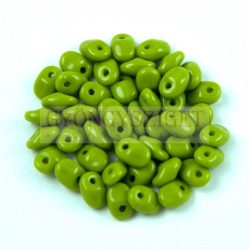 SuperUno gyöngy - 2.5x5mm - Opaque Green