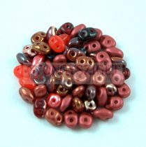 Czech Superduo bead mix - Red - 10g