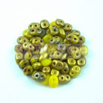 Czech Superduo bead mix - Golden Yellow - 10g