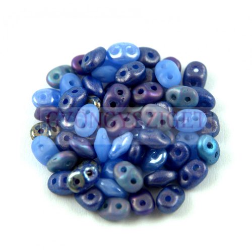 Czech Superduo bead mix - Sapphire - 10g