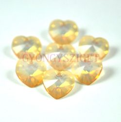 Swarovski fűzhető szív 14.4x14mm - white opal golden shadow