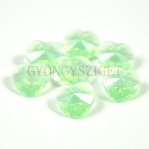 Swarovski fűzhető szív 10.3x10.0 mm - chrysolite opal