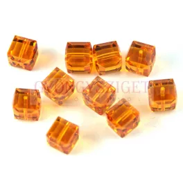 Swarovski - 5601- Cube gyöngy - Topaz - 8mm