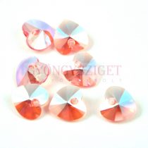 Swarovski fűzhető szív 10.3x10.0 mm - Rose Peach Shimmer