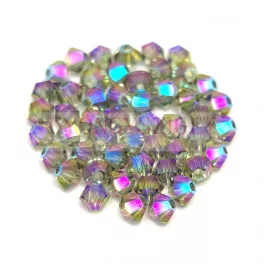 Swarovski bicone 3mm - Black Diamond Shimmer 2x