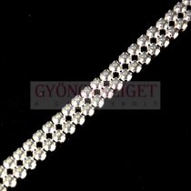   Swarovski - cyrstal mesh - varrható/fűzhető ezüst foglalatos kristály - crystal - pp21 - 2 soros
