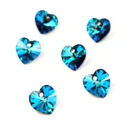 Swarovski heart pendant - 10,3 x 10 mm - Bermuda Blue