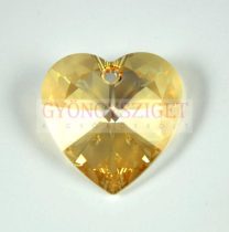 Swarovski fűzhető szív 18mm - Crystal Golden Shadow