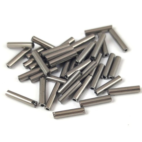 Bugle beads - 12mm - Chrome