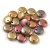Lentil with Asymetrical Hole - Czech Glass Bead - Iris Gold - 6mm