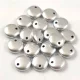 Lentil with Asymetrical Hole - Czech Glass Bead - Aluminium - 6mm