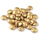 Lentil with Asymetrical Hole - Czech Glass Bead - Aztec Gold - 6mm