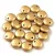 Lentil with Asymetrical Hole - Czech Glass Bead - Aztec Gold - 6mm