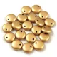 Lentil with Asymetrical Hole - Czech Glass Bead - Aztec Gold - 6mm
