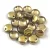 Lentil with Asymetrical Hole - Czech Glass Bead - Crystal Full Amber - 6mm