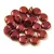 Lentil with Asymetrical Hole - Czech Glass Bead - Crystal Full Capri Gold - 6mm
