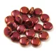 Lentil with Asymetrical Hole - Czech Glass Bead - Crystal Full Capri Gold - 6mm