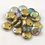Lentil with Asymetrical Hole - Czech Glass Bead - Crystal Golden Rainbow - 6mm