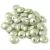 Lentil with Asymetrical Hole - Czech Glass Bead - Alabaster Green Luster -6mm