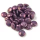 Lentil with Asymetrical Hole - Czech Glass Bead - Alabaster Vega Luster - 6mm