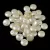 Lentil with Asymetrical Hole - Czech Glass Bead - Pastel Light Cream - 6mm