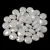 Lentil with Asymetrical Hole - Czech Glass Bead -  white luster -6mm