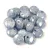Lentil with Asymetrical Hole - Czech Glass Bead - Chalk White Blue Marble Luster - 6mm