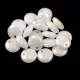 Lentil with Asymetrical Hole - Czech Glass Bead - Chalk Pearl White - 6mm