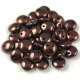 Lentil with Asymetrical Hole - Czech Glass Bead - Czech Glass Bead - Czech Glass Bead - Czech Glass Bead - sötét bronz -6mm