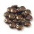 Lentil with Asymetrical Hole - Czech Glass Bead - Dark Bronze - 6mm