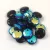 Lentil with Asymetrical Hole - Czech Glass Bead - Opaque Jet AB - 6mm