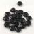 Lentil with Asymetrical Hole - Czech Glass Bead - Opaque Jet - 6mm