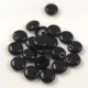 Lentil with Asymetrical Hole - Czech Glass Bead - Opaque Jet - 6mm